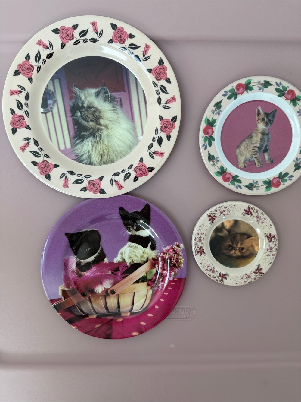 Professor Umbridge Harry Potter Set of 4 Decorative Cat Plates